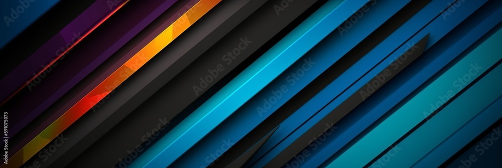 Obraz premium Colorful strips line layer background in modern style on golden background. Elegant decoration. Fabric pattern. Modern ai art. Dark luxury texture. Technology background.