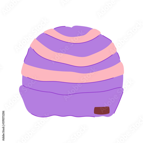 style beanie hat cartoon vector illustration