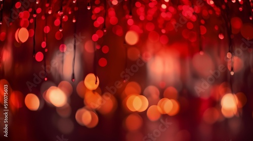 Christmas and Happy New Year Background red  Generative ai