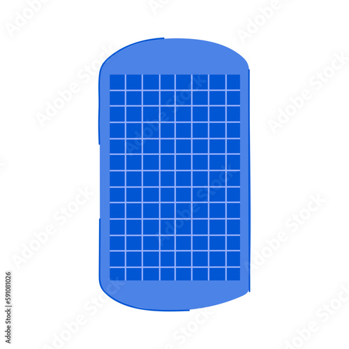 plastic ice cube tray cartoon vector illustration