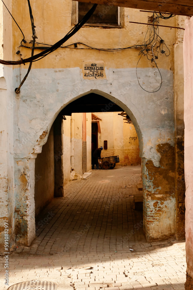 Meknes, the Medina, the ancient heart of the imperial city, a Unesco heritage site. Morocco