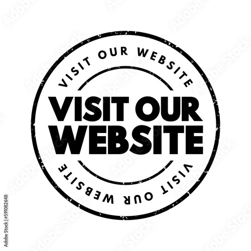 Visit Our Website text stamp, concept background
