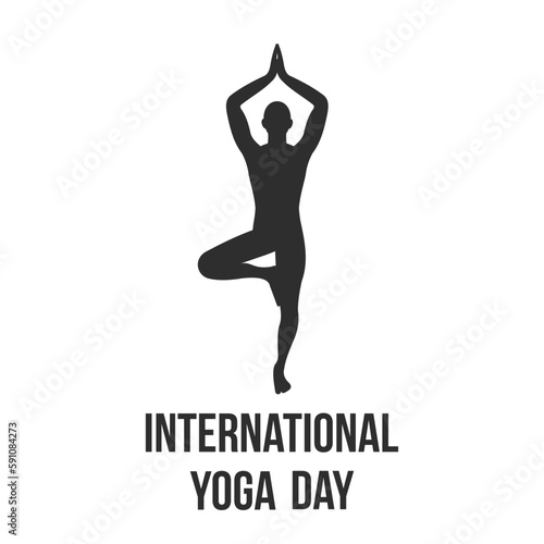 Illustration Of international yoga day vetor