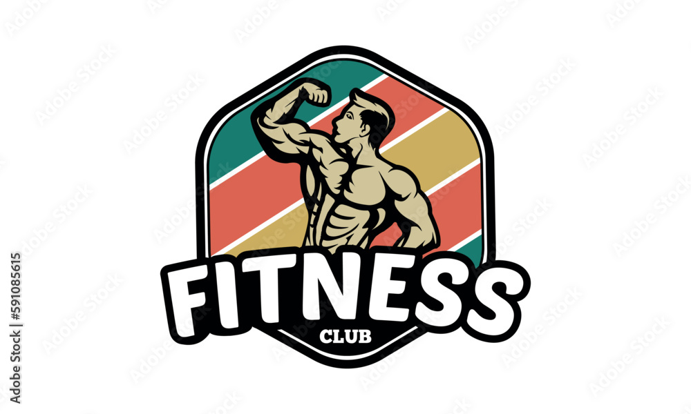 Fitness Club Logo style T-shirt design