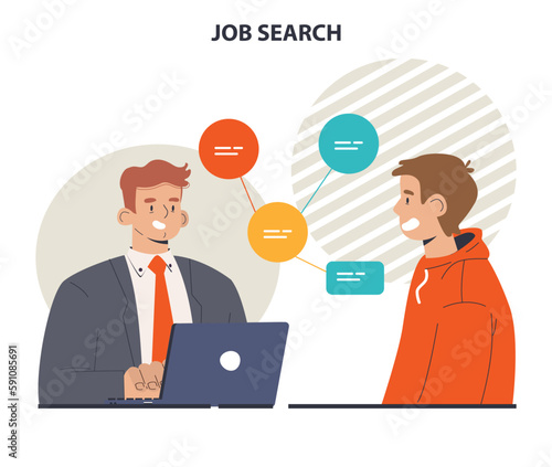 Job search. Recruitment and personnel management concept.