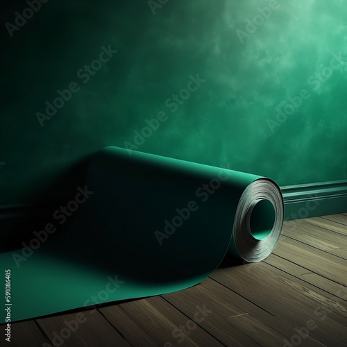 Green wallpaper, green wall, tonal green, textured green, AI generated image, AI design, AI interior