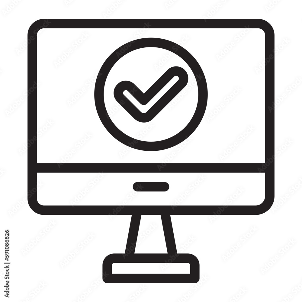 computer line icon computer line icon