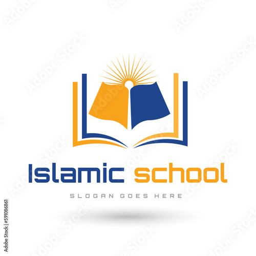 vector graphic logos of educational institutions, Islamic boarding schools and madrasah schools.