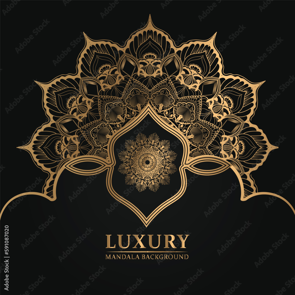 Mandala with floral ornament pattern, Mandala template for page decoration cards, book, logos