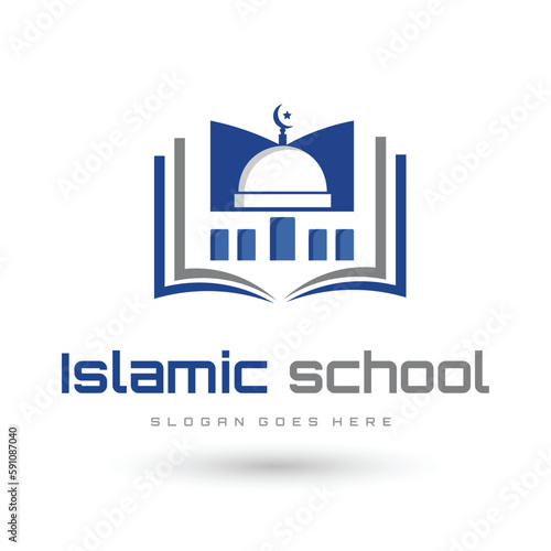 vector graphic logos of educational institutions, Islamic boarding schools and madrasah schools.