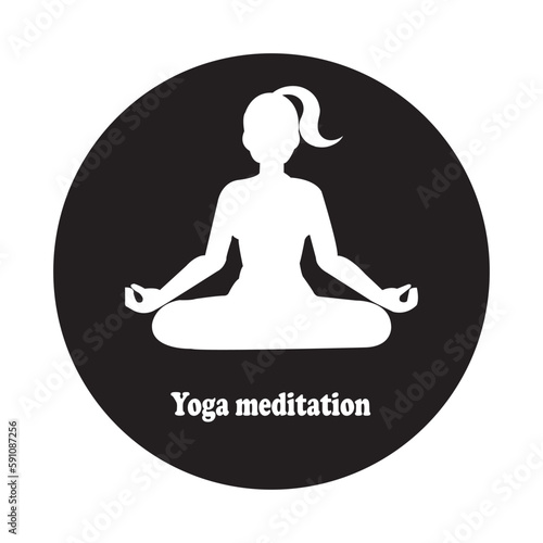 Yoga icon.Meditation icon