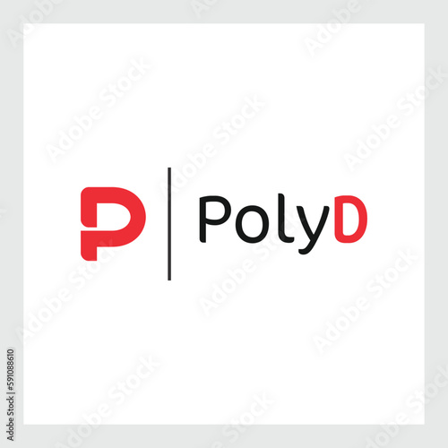 Free Download Initial PD letter logo design, elegant P and D letter vector illustration - GFXLoad