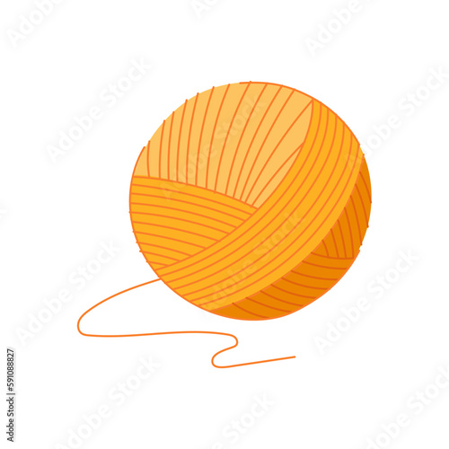 fiber yarn wool cartoon vector illustration