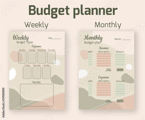 Budget monthly planner. Financial planning, budget finance, Ready to print.A4