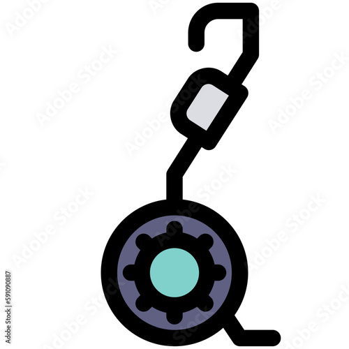 monowheel black outline filled color icon