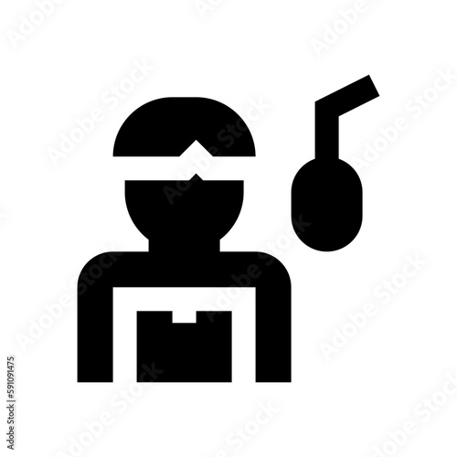 Radio Host glyph icon