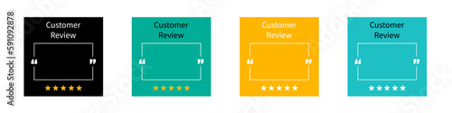 Customer Review Quote Social Media Post Template Vector Design