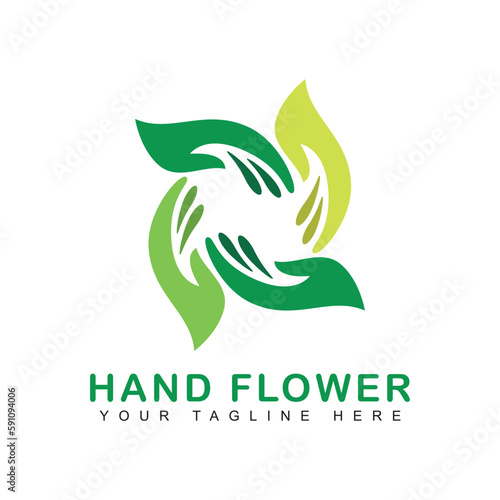 Hand care design template, Business Logo Icon