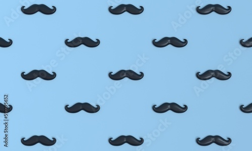 Pattern Mustache icon on blue background.