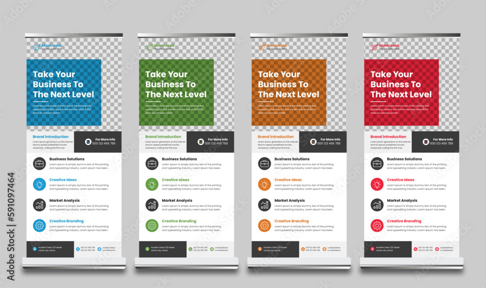 Editable Corporate business Roll-up banner/pop-up banner design template