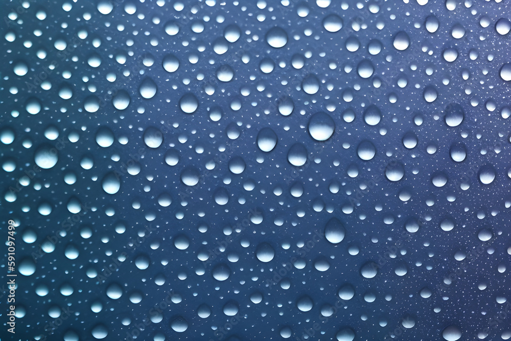Water Drops On Window Glass