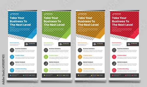 Editable Corporate business Roll-up banner/pop-up banner design template