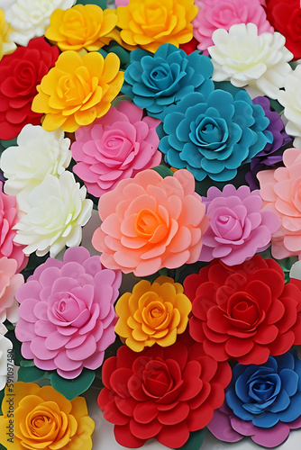 Multicolor Paper Artificial Flowers