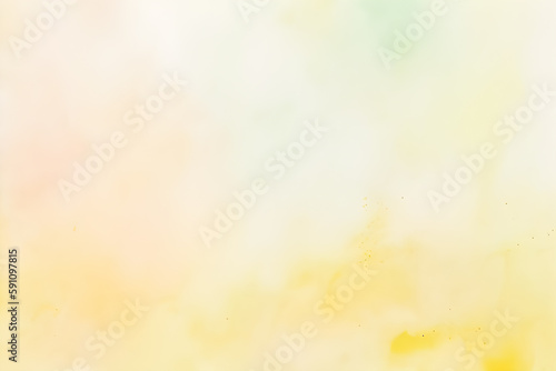 Yellow Watercolor Abstract Background With Bokeh