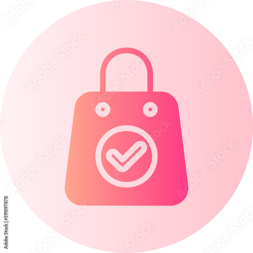 shopping bag gradient icon