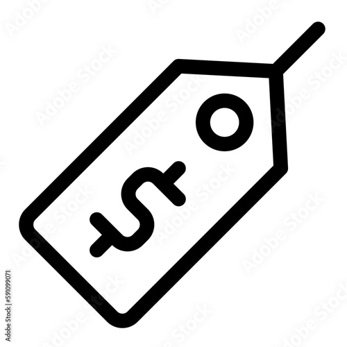 price tag line icon