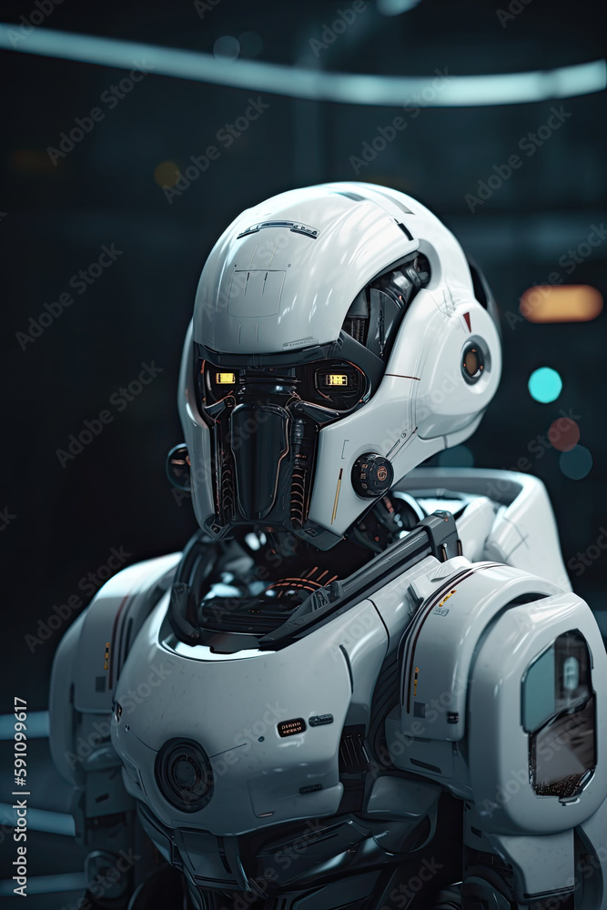 Futuristic Robot - Generative AI illustration Futuristic Robot - Generative AI illustration