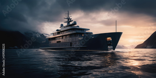 The Ultimate Luxury Expedition Yacht: Where Adventure Meets Luxury. Generative AI