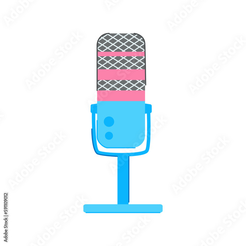 audio microphone music cartoon vector illustration