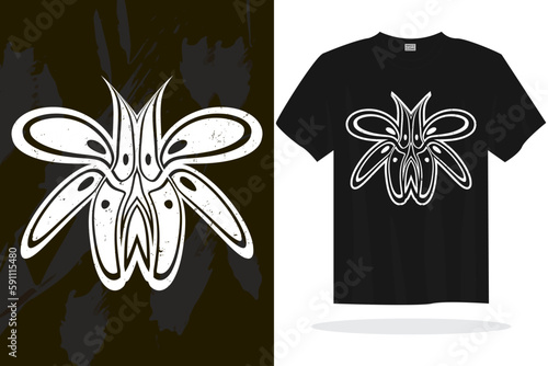 Modern t shirt design vector template with random graphics