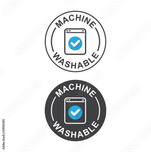 Washing machine line icon. Wash laundry sign.