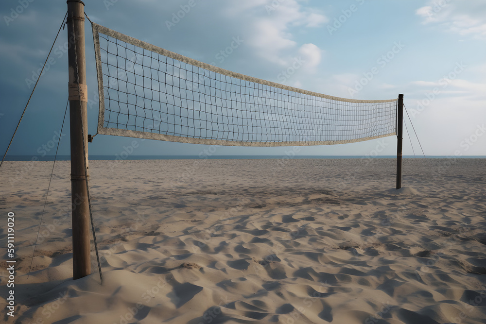 Beach volleyball net, Generative AI, generative, AI Beach volleyball net, Generative AI, generative, AI