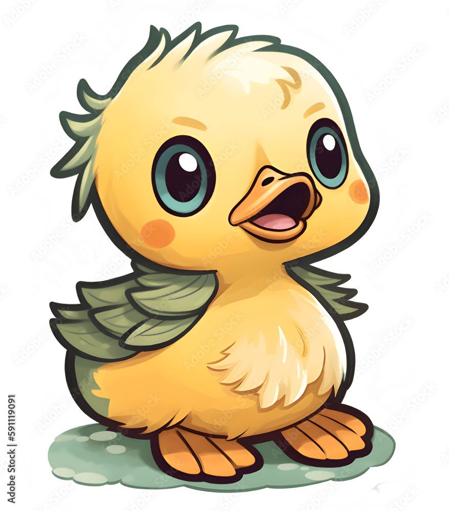 cute duck sticker