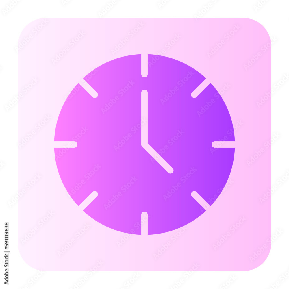 clock gradient icon