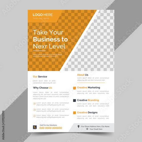 Business Flyer, abstract business flyer, vector template design. Brochure design,	