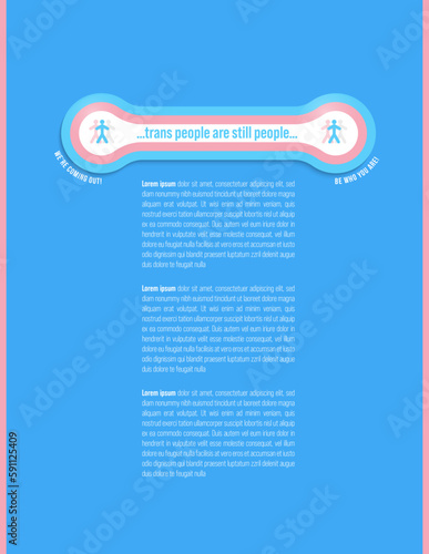 Graphic design for trans community with sample text