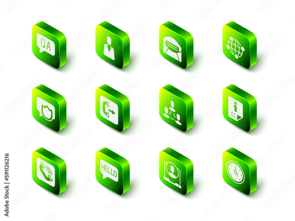 Set Employee, Mail and e-mail, Global technology, Information, Clock, hierarchy, Telephone 24 hours support and Hello in different languages icon. Vector Set Employee, Mail and e-mail, Global technology, Information, Clock, hierarchy, Telephone 24 hours support and Hello in different languages icon. Vector