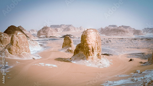 Weiße Wüste, Felsen, Felsformationen, Muscheln, Kalk, Sonnenuntergang, Hühnchen, Huhn, Felsformation, Pilz, Huhn und Pilz, sprechende Steine, geologie, national, sommer, sandstein, natur, wüste, lands