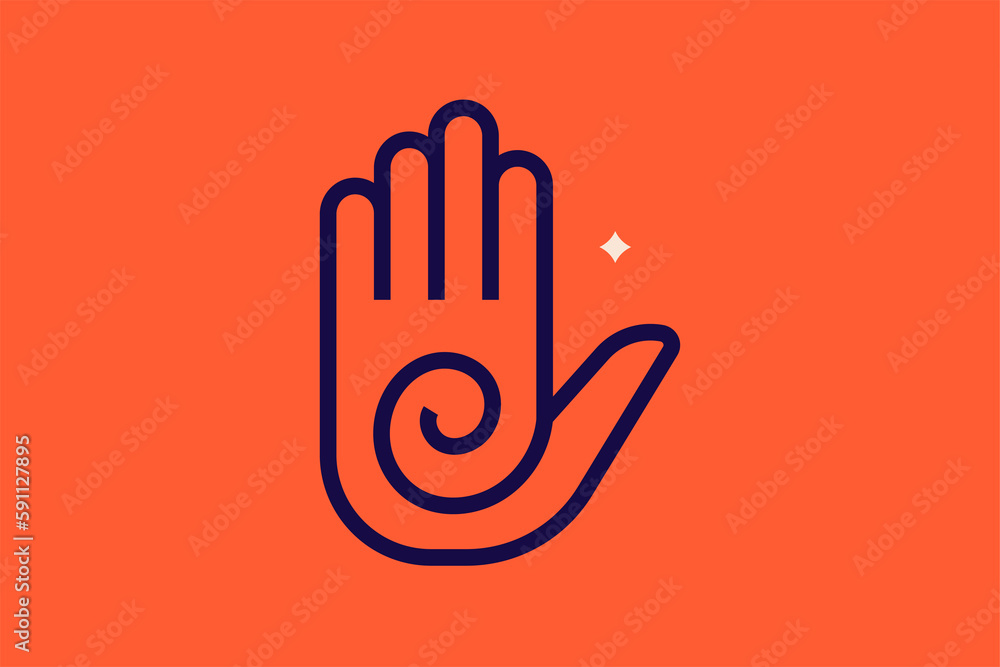 Obraz premium mystical learning illustration in flat style design. Vector illustration.