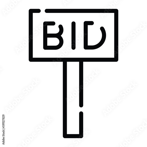 I saw a banner of bid