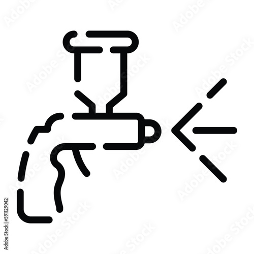 Spray gun used for pressure paint on cars
