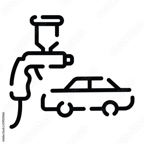 Car body polish with spray gun