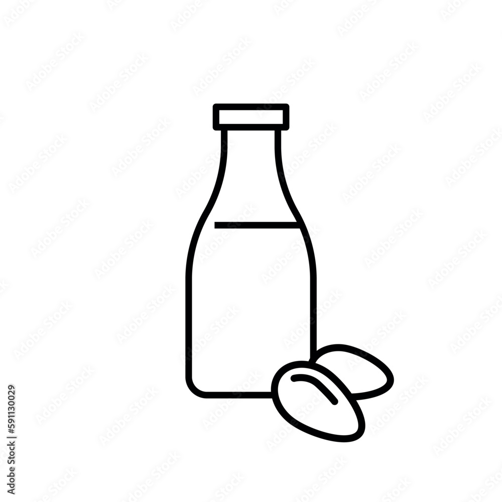 vegan diet. almond milk vector design. Isolated and editable drawing.
vegan diet. almond milk vector design. Isolated and editable drawing.