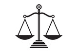 Justice Icon. Vector Illustration of a Lawyer's Scale for Legal Justice Sign