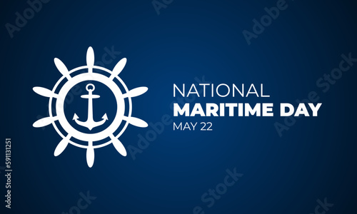 Happy National Maritime Day May 22 background vector illustration