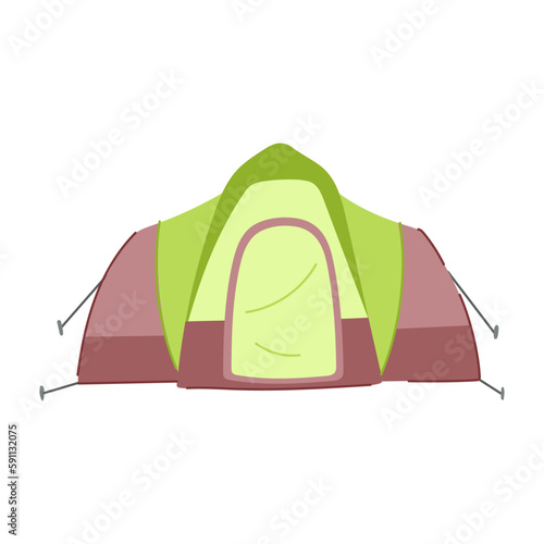 canopy tent camp cartoon vector illustration